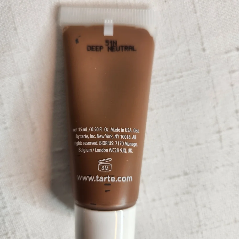 Tarte Amazonian Clay 16-hour Full Coverage Foundation 51N DEEP NEUTRAL 0.5oz